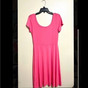 Chic Pink Midi Dress